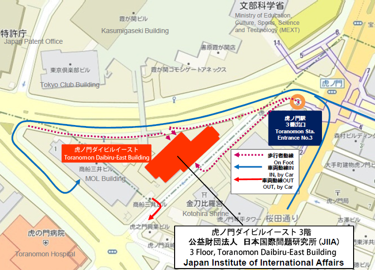 Access Map about route to JIIA.